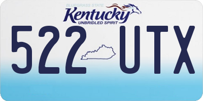 KY license plate 522UTX