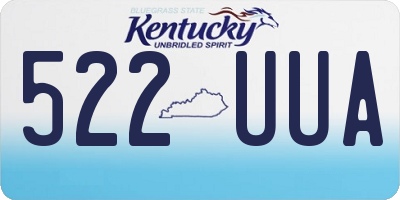KY license plate 522UUA