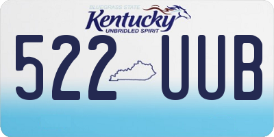 KY license plate 522UUB