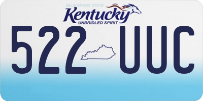 KY license plate 522UUC