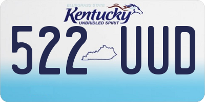 KY license plate 522UUD