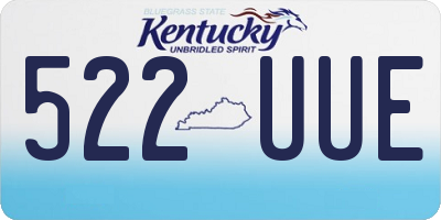 KY license plate 522UUE