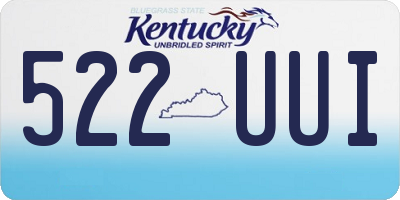 KY license plate 522UUI