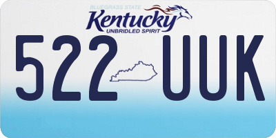 KY license plate 522UUK