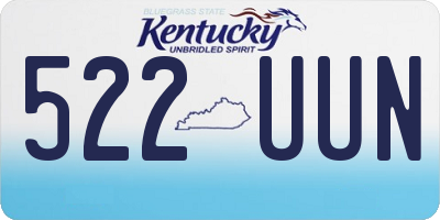 KY license plate 522UUN