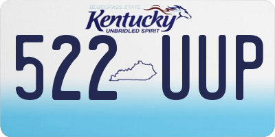 KY license plate 522UUP