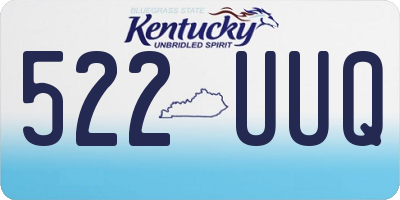 KY license plate 522UUQ