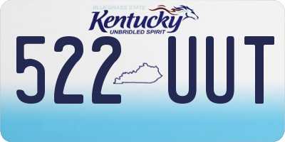KY license plate 522UUT