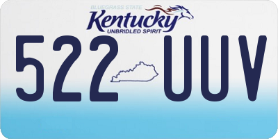 KY license plate 522UUV