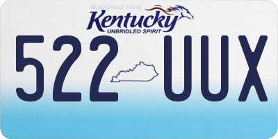 KY license plate 522UUX