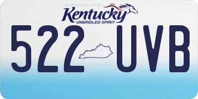 KY license plate 522UVB