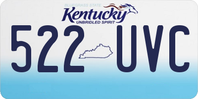 KY license plate 522UVC