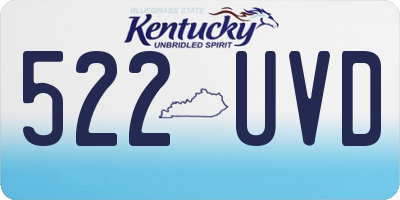 KY license plate 522UVD