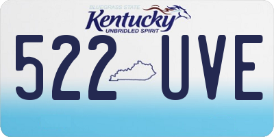 KY license plate 522UVE