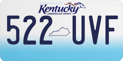KY license plate 522UVF