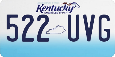 KY license plate 522UVG
