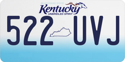 KY license plate 522UVJ