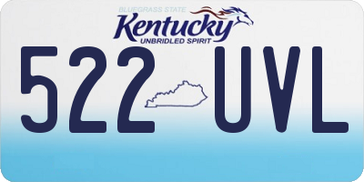 KY license plate 522UVL