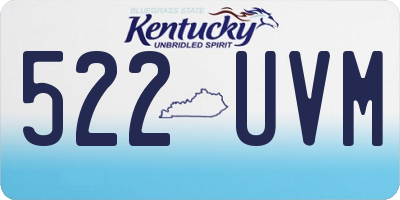 KY license plate 522UVM