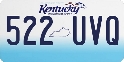 KY license plate 522UVQ