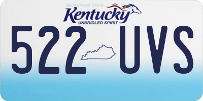 KY license plate 522UVS