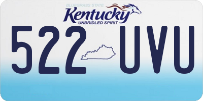 KY license plate 522UVU