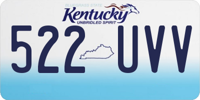 KY license plate 522UVV