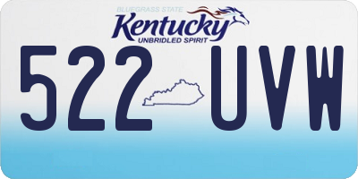KY license plate 522UVW