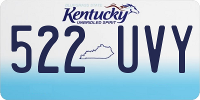 KY license plate 522UVY