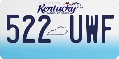 KY license plate 522UWF