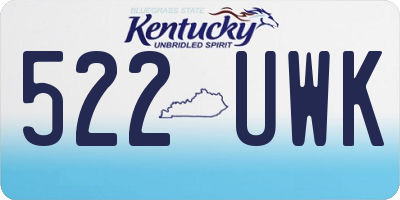 KY license plate 522UWK
