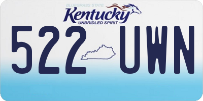 KY license plate 522UWN