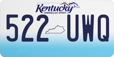 KY license plate 522UWQ