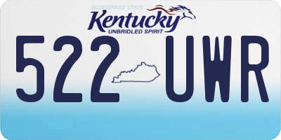 KY license plate 522UWR