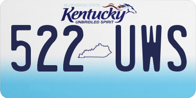 KY license plate 522UWS