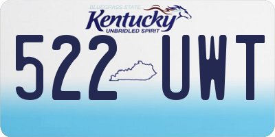KY license plate 522UWT