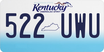 KY license plate 522UWU