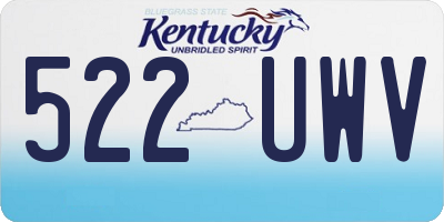KY license plate 522UWV