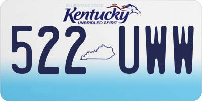 KY license plate 522UWW