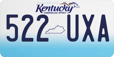 KY license plate 522UXA