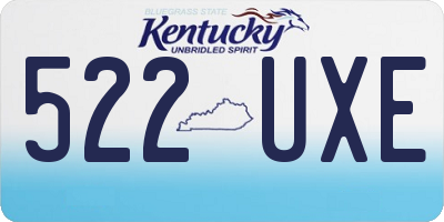 KY license plate 522UXE