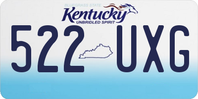 KY license plate 522UXG