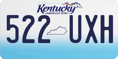 KY license plate 522UXH