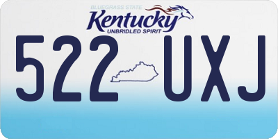 KY license plate 522UXJ