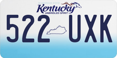 KY license plate 522UXK