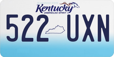 KY license plate 522UXN