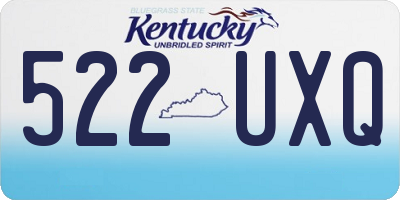 KY license plate 522UXQ