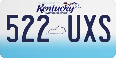 KY license plate 522UXS