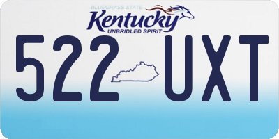 KY license plate 522UXT