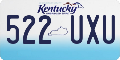 KY license plate 522UXU